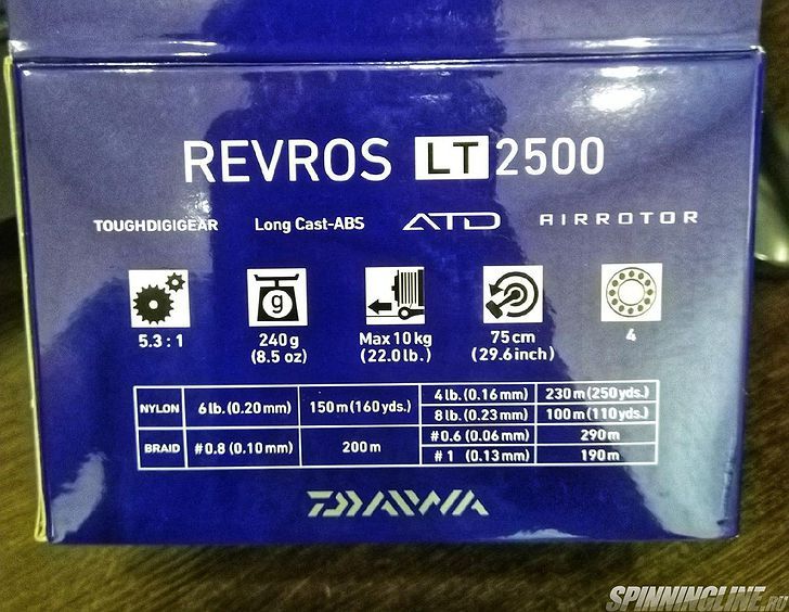  Изображение 2 : Обзор катушки Daiwa Revros 19 LT 2500 